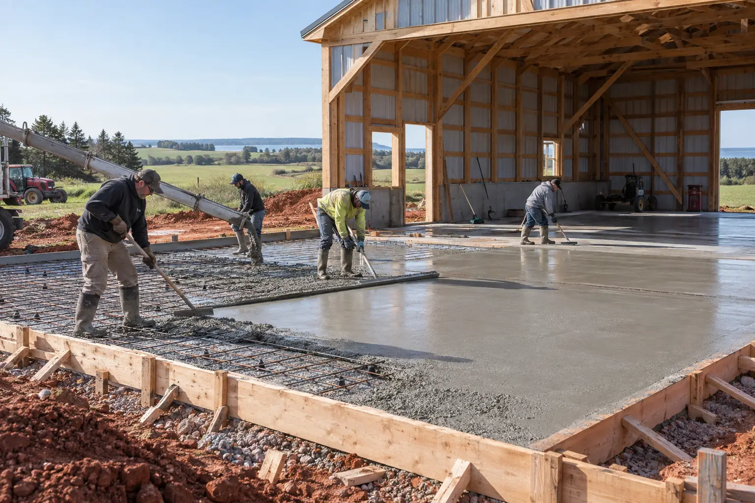 Garage and Shop Slabs project in Prince Edward Island